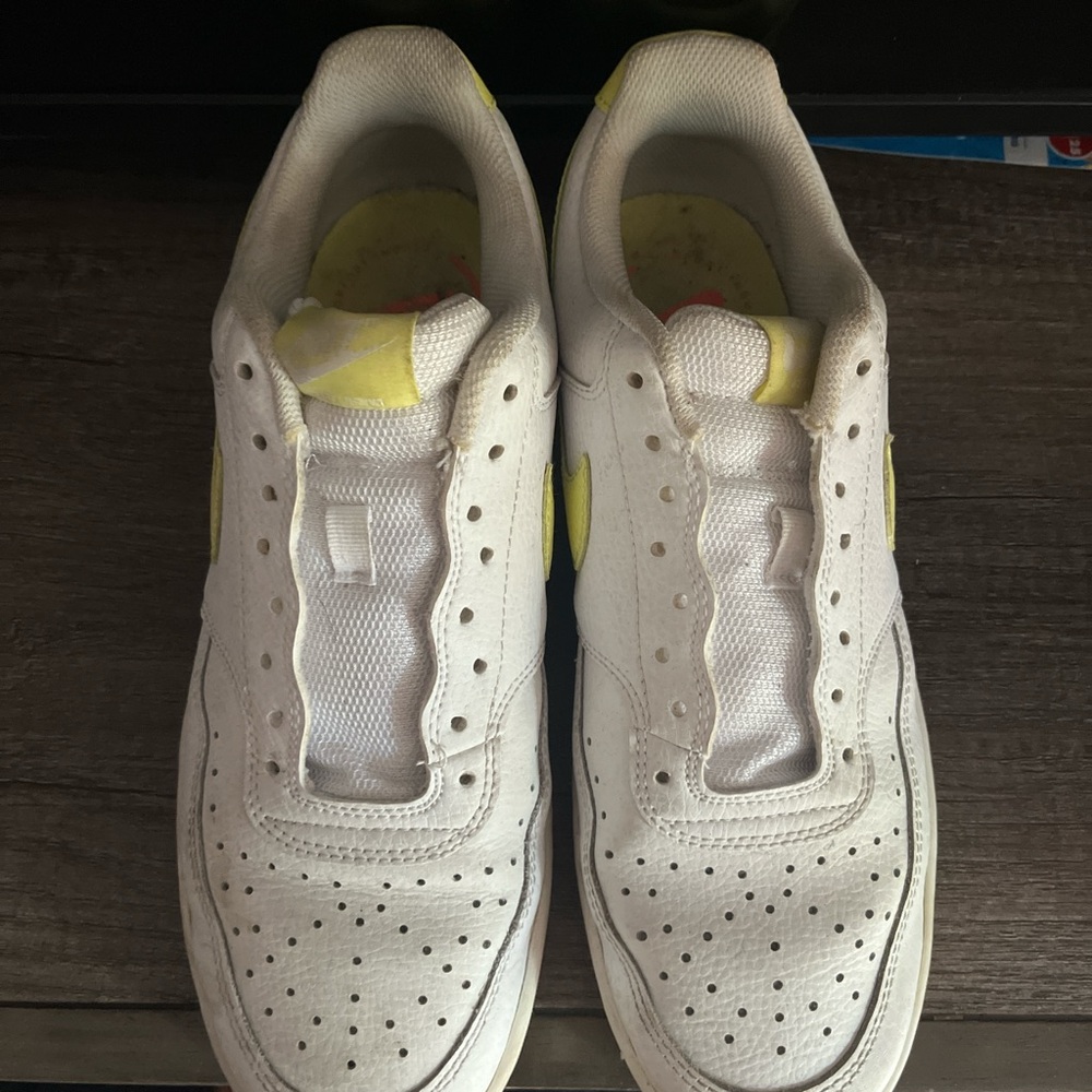White and Yellow Sneakers